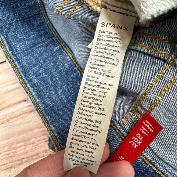 SPANX Light Blue High-Rise Wide Leg Jeans - Picture 5 of 5